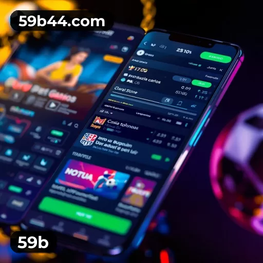 Imagem promocional da 59b ilustrando a plataforma e seus diferenciais