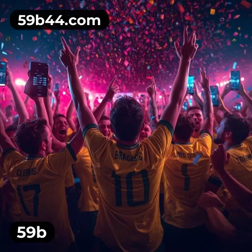 Imagem promocional da 59b apresentando a plataforma e seus recursos